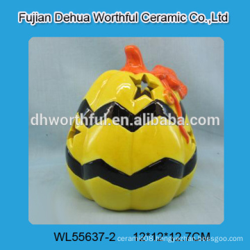 Promotional ceramic halloween pumpkins with led light